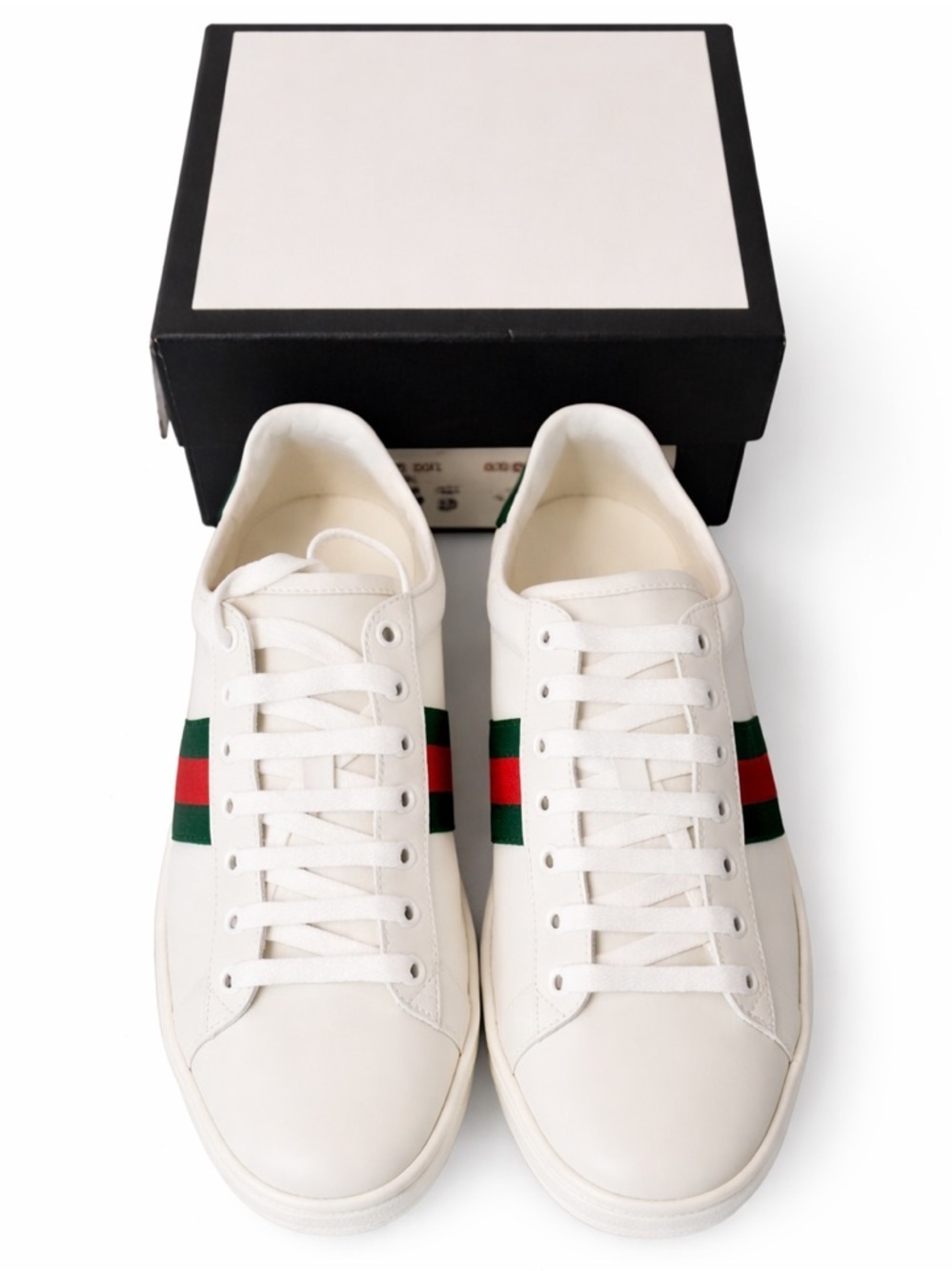 Brand New Authentic Gucci Ace Web Stripe Leather Sneakers White/Green/Red – - Picture 5 of 5